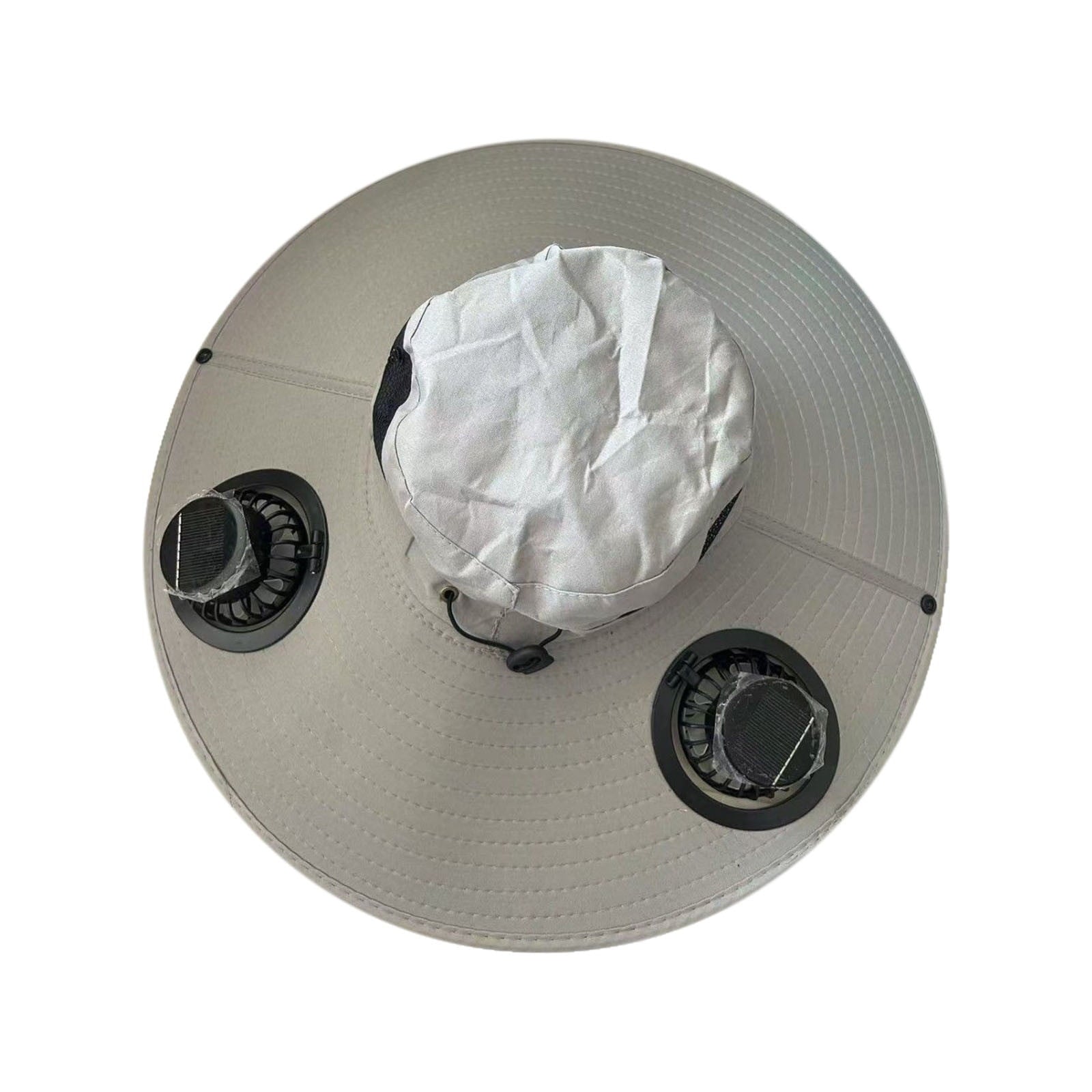 Solar Fan Hat Wide Brim Solar Fan Hat Outdoor Wide Brim Sun Hat with Solar Fan Fishing Hat, Removable & USB Charging Fan C-Gray