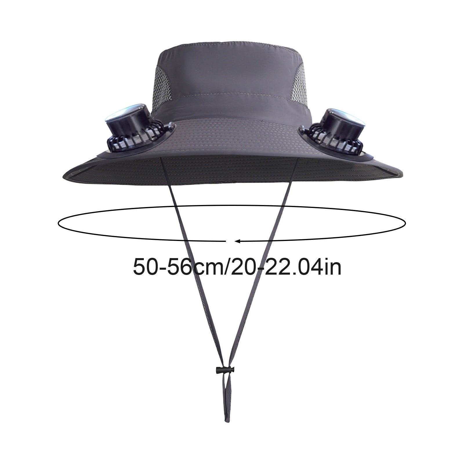 Solar Fan Hat Wide Brim Solar Fan Hat Outdoor Wide Brim Sun Hat with Solar Fan Fishing Hat, Removable & USB Charging Fan D-Gray