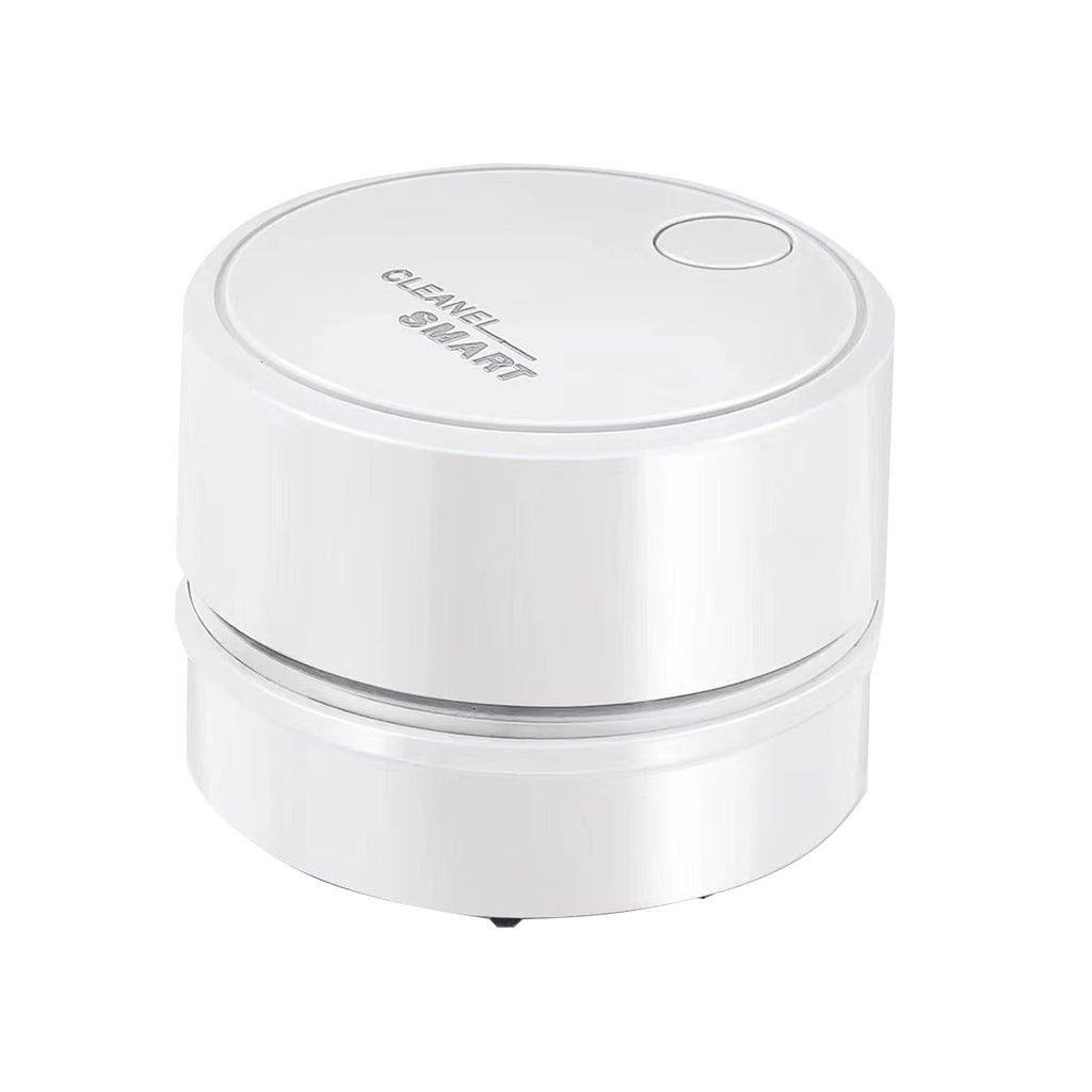 Back to School Chmadoxn Desk Vacuum Cleaner, 360 Degree Rotating Design, Mini Table Vacuum Improved Details USB Cordless Vacuum, Sucks up Tiny Items Crumbs for Desktop Drawer Countertop 2.5×3.2 in White