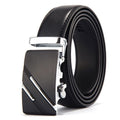 Men's Automatic Belt Leather Business Casual Style Slide belt,  for men Slide Belt Strap Automatic Leather Belt Buckle