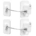 Locks for Refrigerator, 4 Pack Fridge Lock with Keys, Lock for a Fridge,White Refrigerator Lock（white）