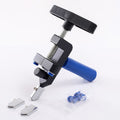 Glass Cutter, 2 in 1 Glass Cutting Tool  3 Tungsten Steel Blades, 4 Tips, Screwdriver, Ceramic Tile, Glazed Tiles Blue