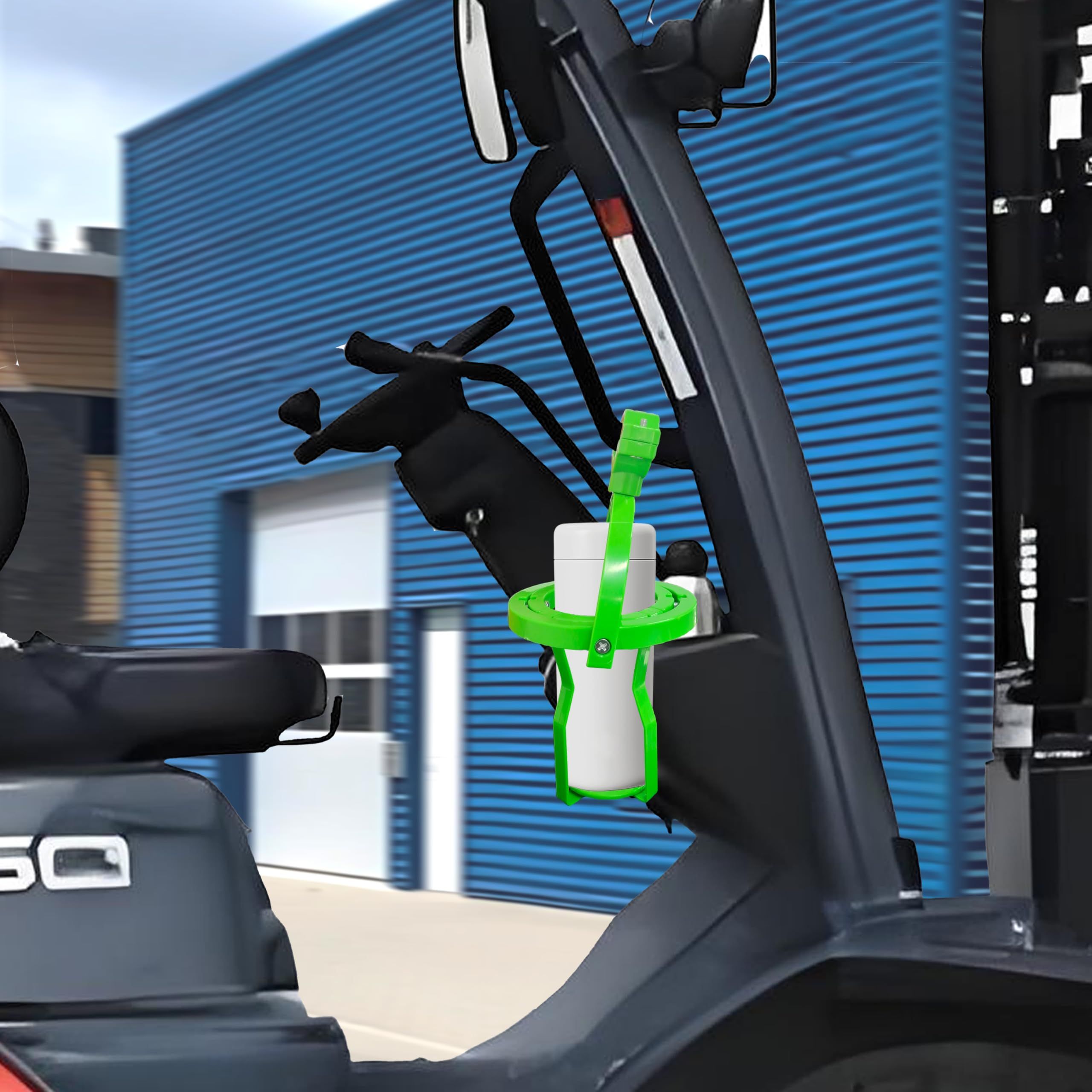 Gyroscope Cup Holder, 360 ° Rotatable No Spill Cup Holder, Gimbal Gyro Self Leveling Universal Drink Holder for Truck, Tractor, Bus Driver (Green)