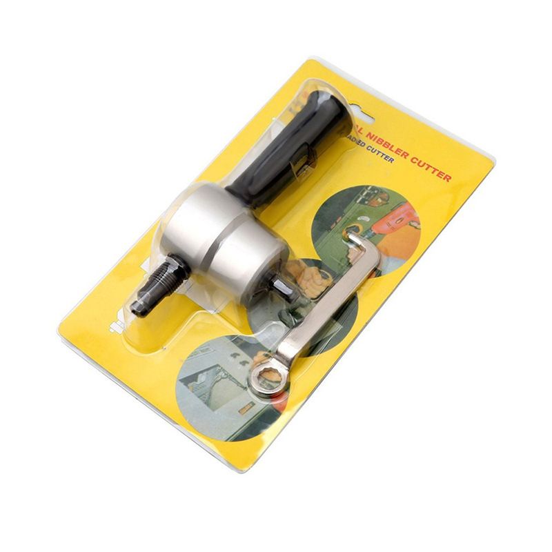 Double Head Metal Sheet Nibbler Cutter Hole Saw Drill Attachment Package（24*14*6cm)