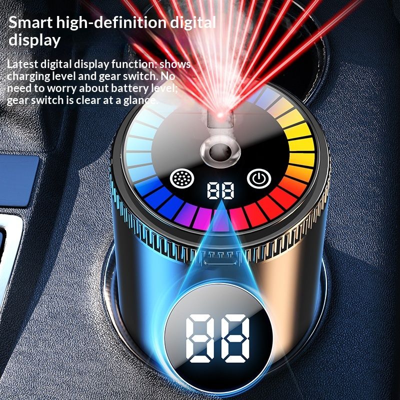 Smart Car Air Fresheners with Rhythmic Atmosphere Light, Car Freshener Essential Oil Diffuser, Auto On/Off