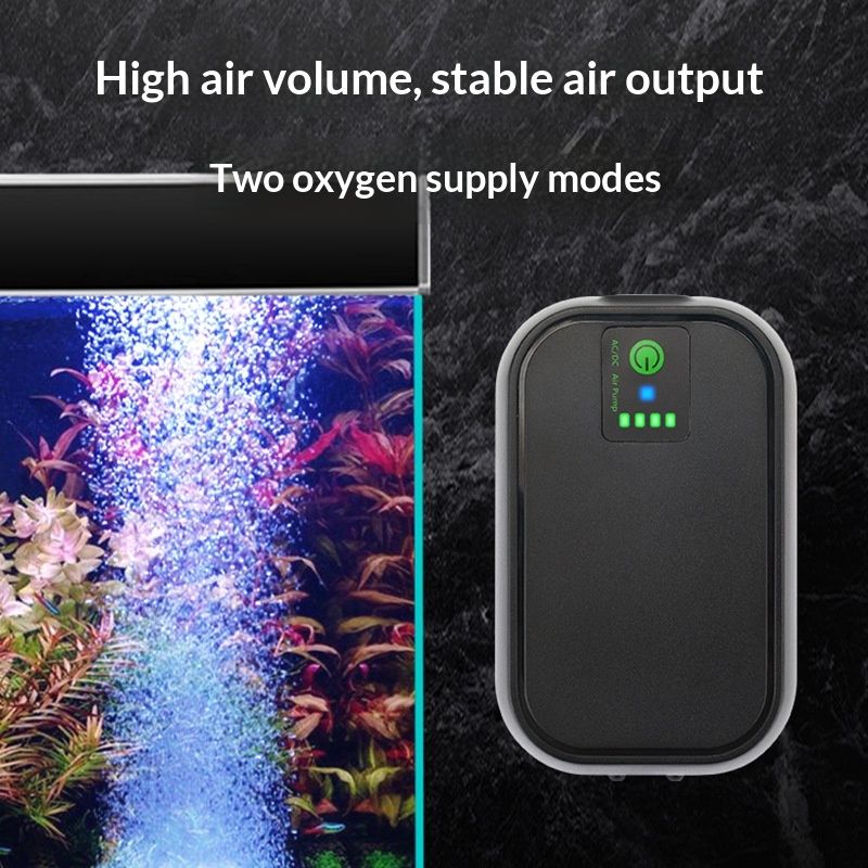 USB Aquarium Air Pump Rechargeable Aerator for Bait Bucket, Portable Battery Powered Air Pump for Aquarium, Fish Tank Air Pump for Outdoor Fishing, Power Outage & Emergency
