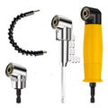 Right Angle Drill Attachment Set, Including Flexible Drill Bit Extension,Extension Power Drill Attachment with Impact Shank, Screwdriver Bit Set (Yellow)