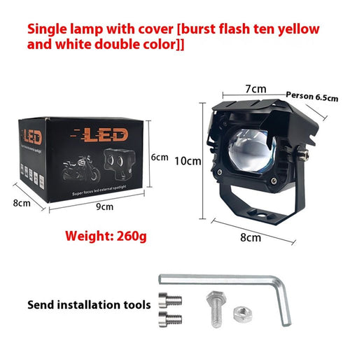2x LED Pods Auxiliary Driving Fog Lights Spot White Yellow 4X4 ATV Truck