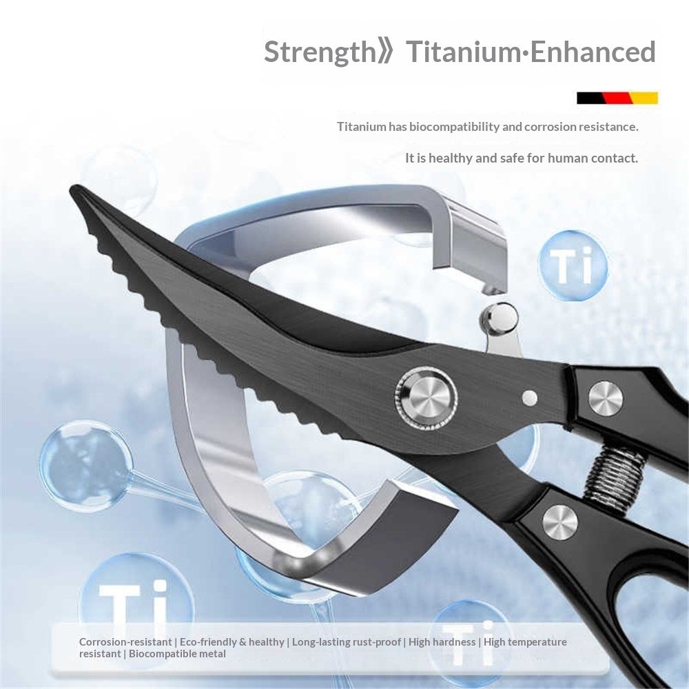 Poultry Scissors- Professional Heavy Duty Kitchen Shears for Spatchcocking Chicken and Meat Cutting- Multi-Purpose Kitchen Scissors for Food - Stainless Steel