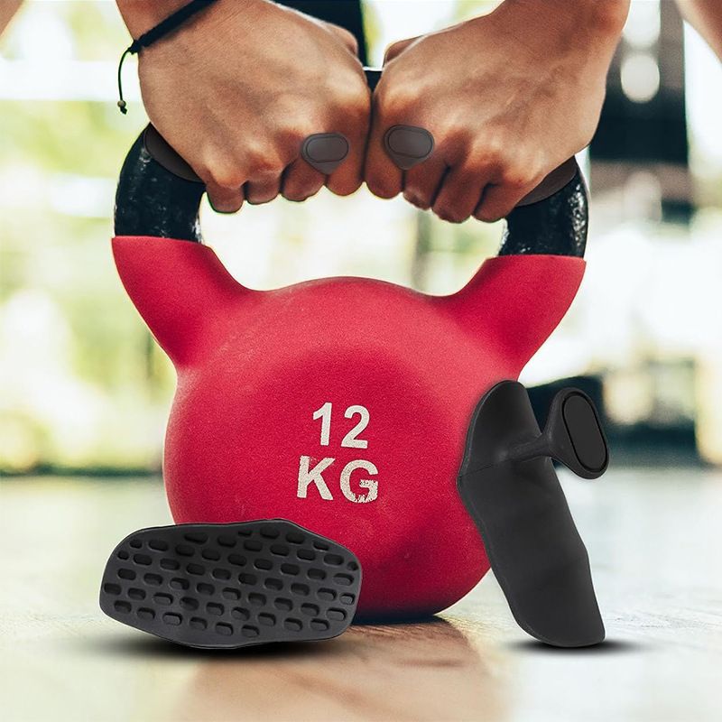 Anti-Slip Workout Grips - Ergonomic Rubber Hand Protector Gloves for Weight Lifting, Pull-Ups, Gym Training and Exercise, for Men and Women