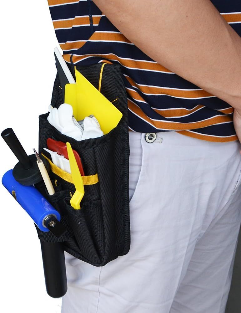 Organizer Tool Pouch Multi-Purpose Wrapping Tool Bag Mini Work Holder Heavy-Duty Small Organizer for Car Window Tint Film Installer