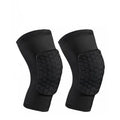 Moisture Wicking  Technology Knee Sleeves for Women/Men, Elbows & Shins Protection, Honeycomb collision prevention black L