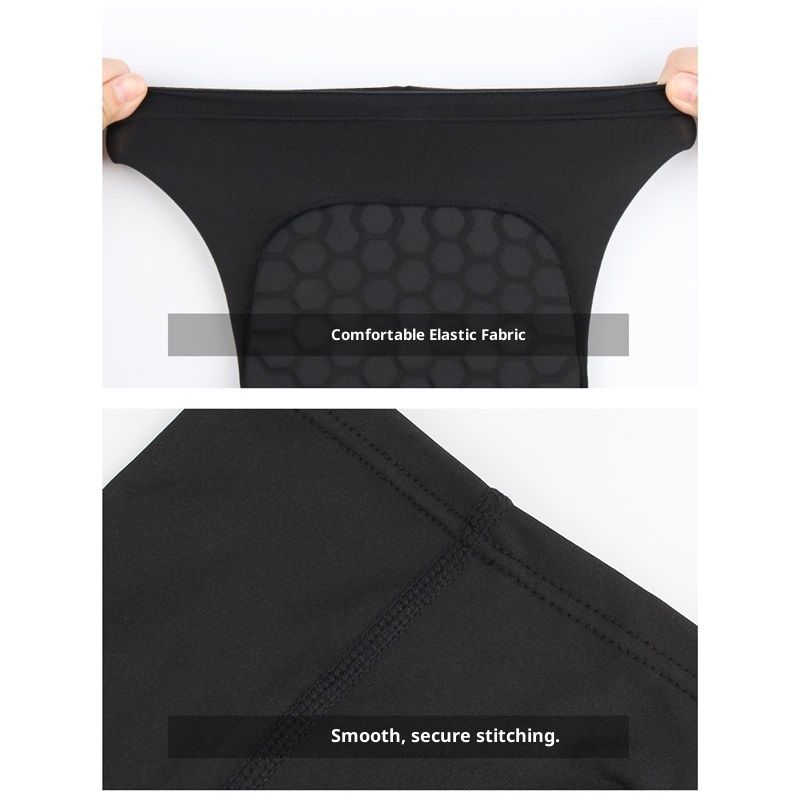 Moisture Wicking  Technology Knee Sleeves for Women/Men, Elbows & Shins Protection, Honeycomb collision prevention black L