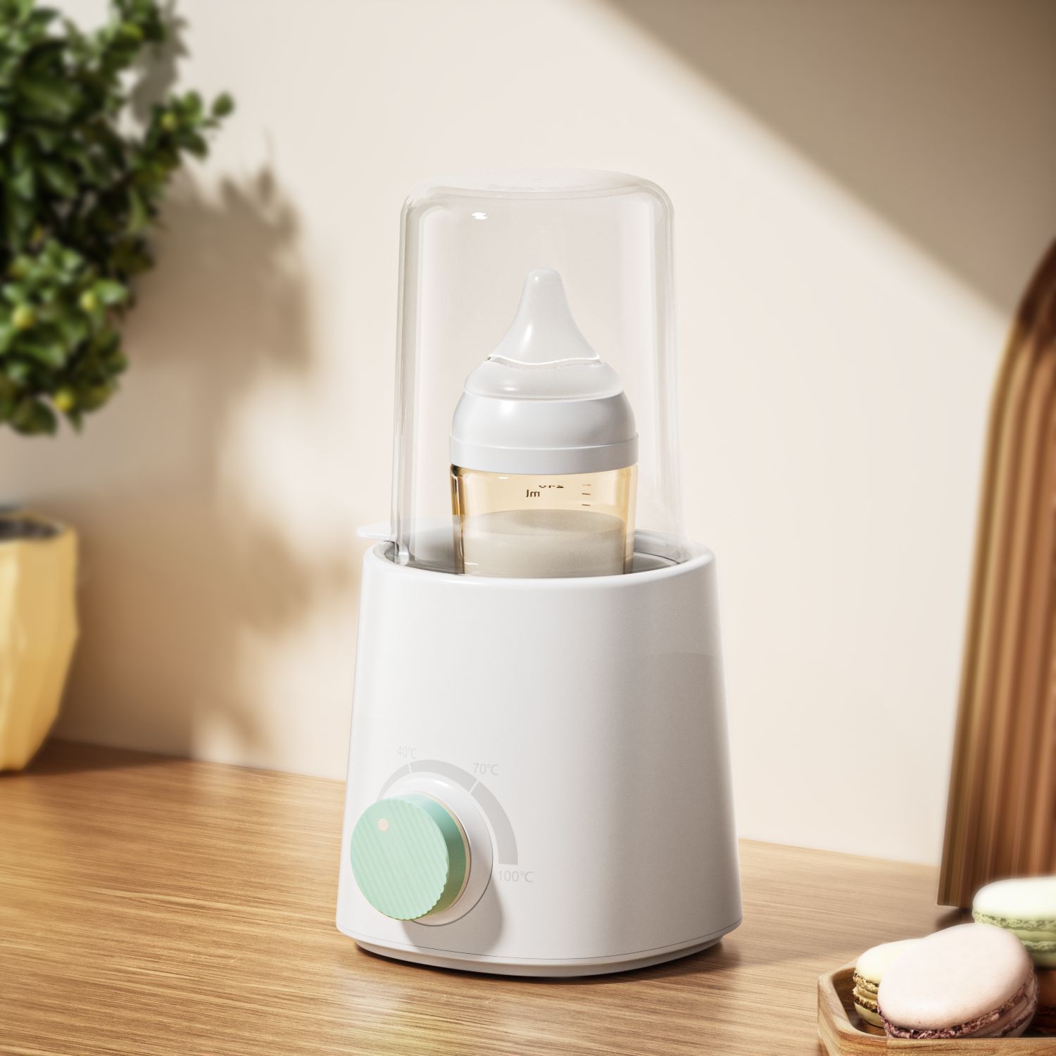 Fast Bottle Warmer, with Smart Temperature Control, Water Bath Technology, three gears white Fast charging type