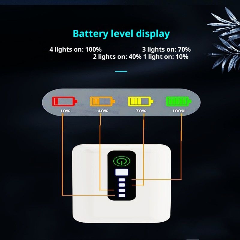 Lithium Battery Powered Portable Aquarium Air Pump for Fish Tank, USB Rechargeable Aquarium Bubbler Aerator for Outdoor Fishing, Power Outages and Emergency