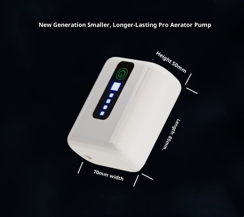 Lithium Battery Powered Portable Aquarium Air Pump for Fish Tank, USB Rechargeable Aquarium Bubbler Aerator for Outdoor Fishing, Power Outages and Emergency