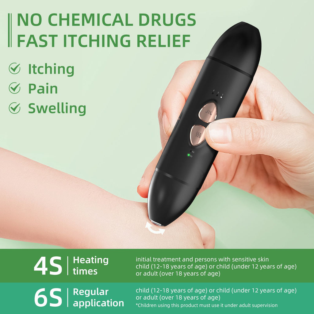 Bug Bite Relief with Suction Tool and Heat Mosquito Itch Relief-Insect Sting&2-in-1 Bite Relief Rechargeable Bug Bite Sucker and Fast Itch Relief from Bug and Mosquito Bites
