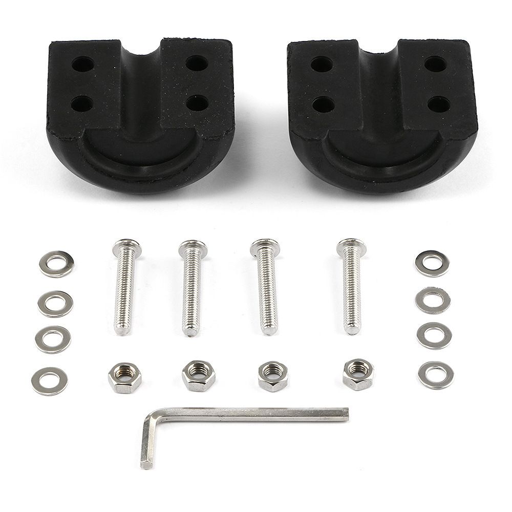 Winch Cable Hook Stopper, Rubber Winch Stopper for Wire & Synthetic Rope, with Stainless Steel Screws and Nuts Allen Wrench, (2-Pack black)