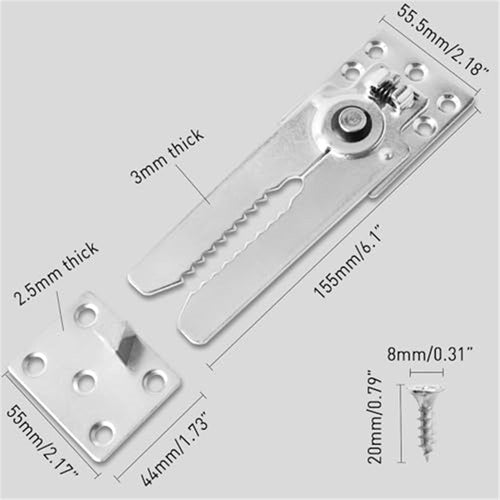2 Pack Sectional Couch Connector Screws, Heavy Duty Sofa Connectors for Sectionals, Couch Clamps to Make Sectional Stay, Multi-Card Design Furniture Connectors