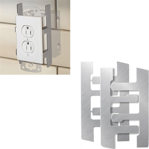 20 Pack Switch Box Support Electrical Box F Clips Box Mounting Straps Grip-Lock Old Work Switch Box Straps and Support for Use with Boxes with Plaster Ears (20 pcs)