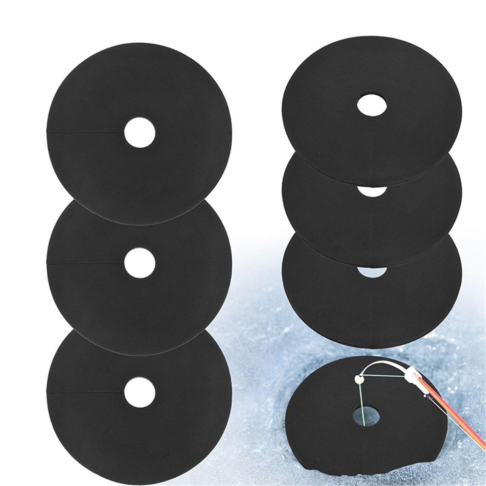 6 Pcs Ice Fishing Hole Covers- 12 Inch Ice Fishing Hole Insulator Covers- Ice Fishing Safety Hole Cover Lids for Fish Houses Winter Fishing Accessories