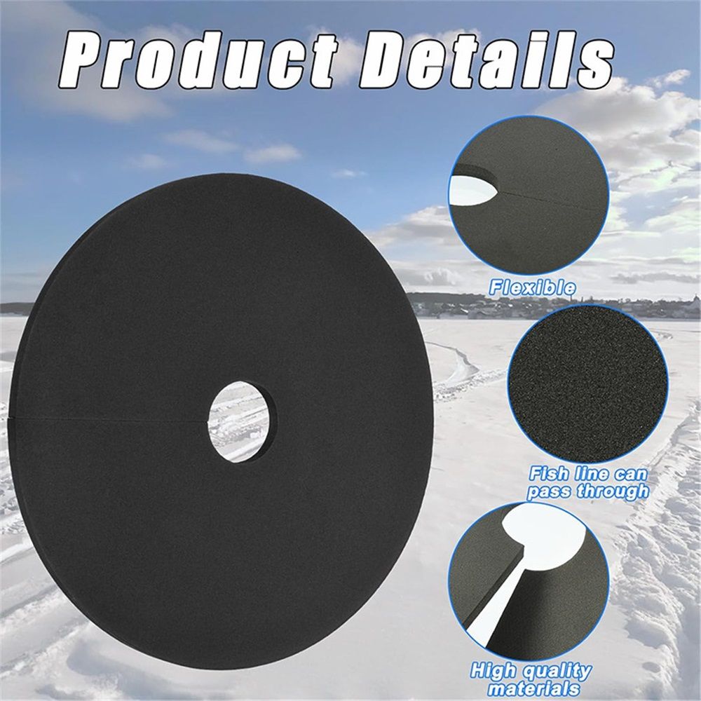 6 Pcs Ice Fishing Hole Covers- 12 Inch Ice Fishing Hole Insulator Covers- Ice Fishing Safety Hole Cover Lids for Fish Houses Winter Fishing Accessories