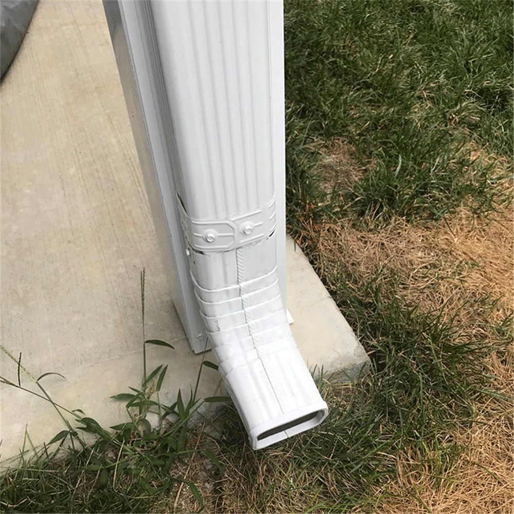 Downspout Safety Cap | 3"x4" Downspout Cover | Covers Sharp Edges, Protects Kids & Pets | 2 Pack White