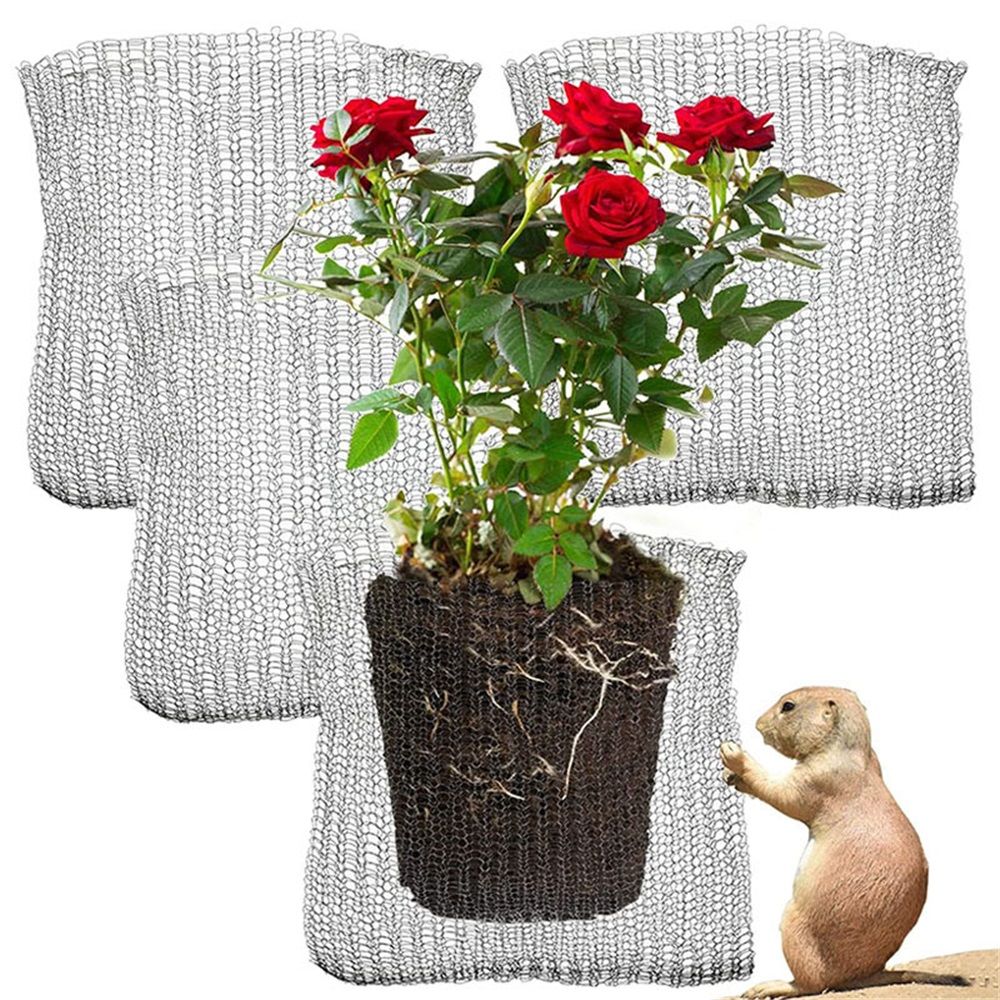 5 Pcs 5 Gallon Root Guard Gopher Proof Wire Basket Mole and Vole Mesh Wire Baskets Underground Stainless Steel Wire for Plants Root Protection