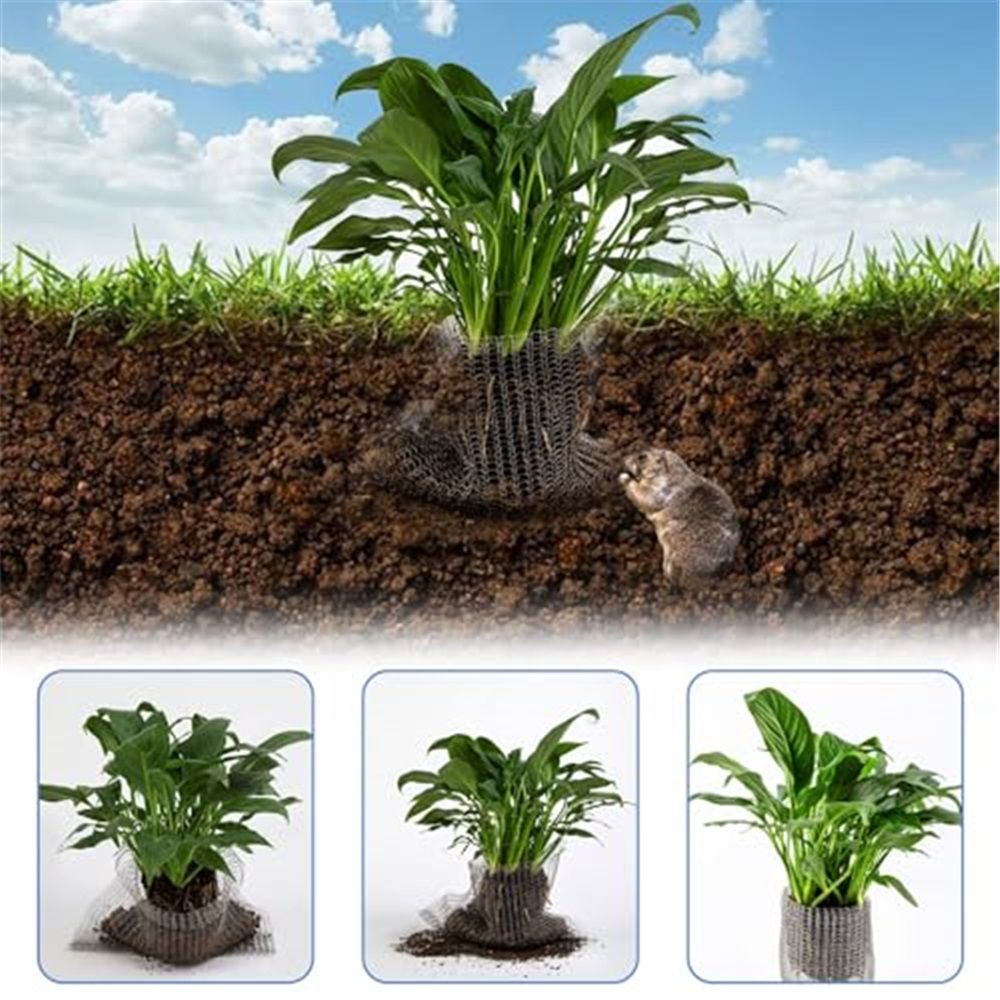 5 Pcs 5 Gallon Root Guard Gopher Proof Wire Basket Mole and Vole Mesh Wire Baskets Underground Stainless Steel Wire for Plants Root Protection