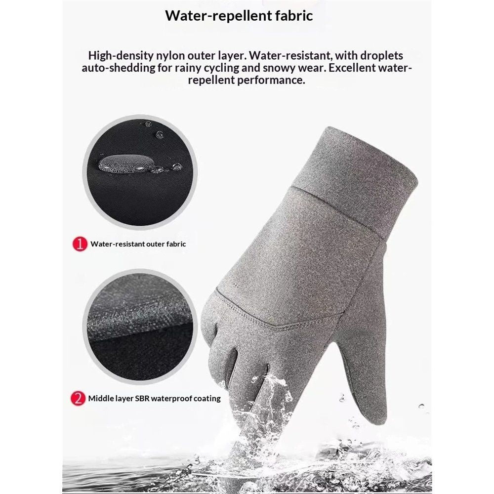2 pack Winter Gloves for Men Women Touch Screen Gloves Cold Weather Warm Driving Running Gloves（gray,XL）