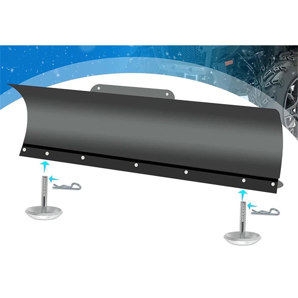 (2-Pack) Replacement Snow Plow Skid Shoes -  Hardened Steel Snow Plow Non-Slip Base - with Quick-Release Cotter Pins