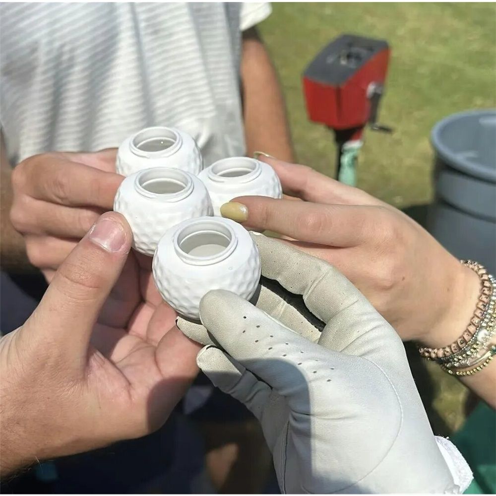 Golf Ball Shaped Shot Set – Fun Gift, Unique and Funny Gifts For Dad, Husband, Golfers and Men. Golfer Christmas Gift  or White 12 Pack