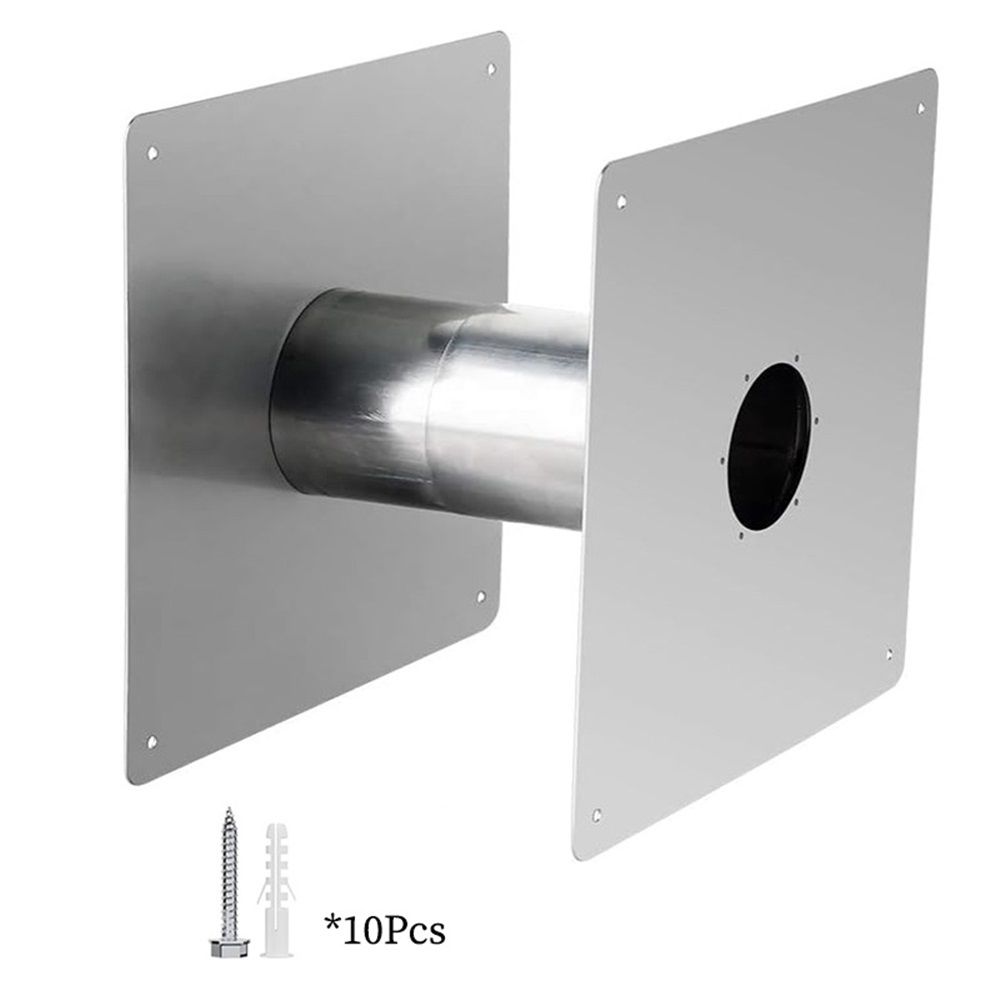 2.36'' Stainless Steel Vent Wall Thimble for Indoor Gas Water Heater Thickening Stainless Steel Vent Wall Thimble,for Indoor Gas Tankless Water Heater,Ideal for Home Heating and Bathroom Setups