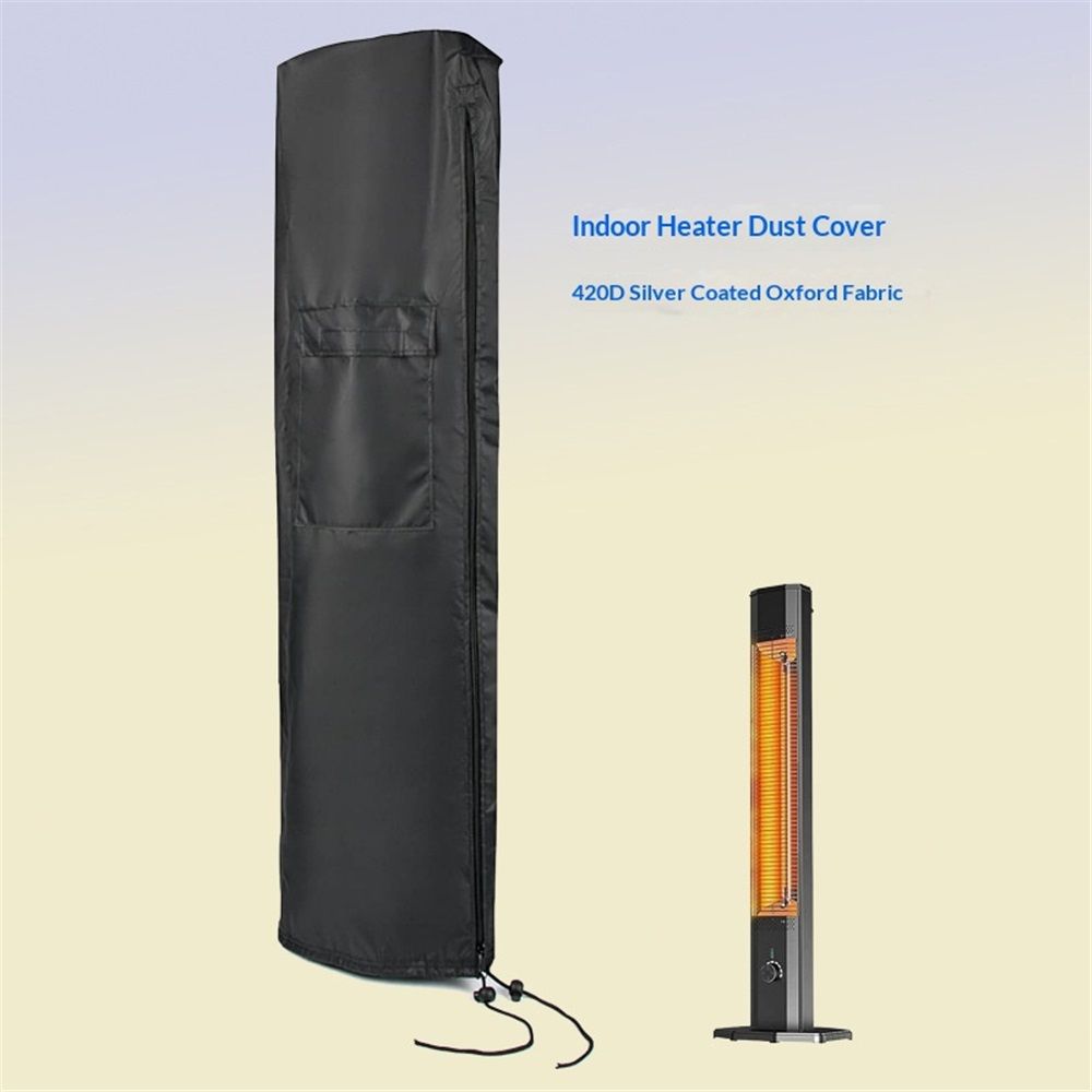 Patio Heater Covers for 42in Heater, Waterproof Outdoor Electric Heater Cover with Zipper Heavy Duty Storage Cover for Patio Outside Home Use - 10.2"L×12.6"W×41"H, Black