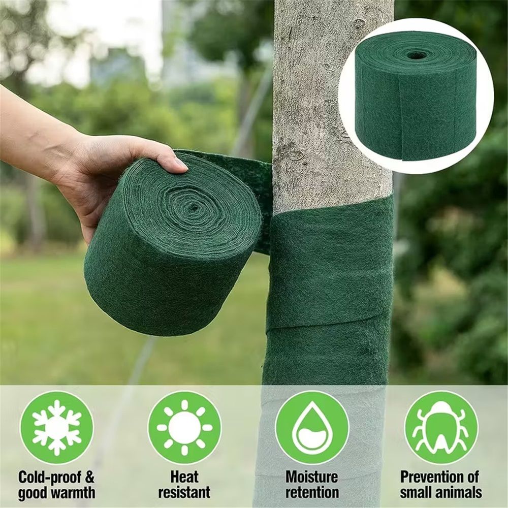 Tree Protector Wrap for Winter Freeze Protection - 65 ft x 2 pcs Heavy-Duty Breathable Trunk Bark Guard Away from Deer Animal, for Shrub Young Tree Plants