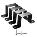 4Pcs Black Strap Heavy Duty Wood Deck Fence Tie for 4"x4" Post U-Shaped Pipe Clamp Bracket Gazebo Mounting Brackets