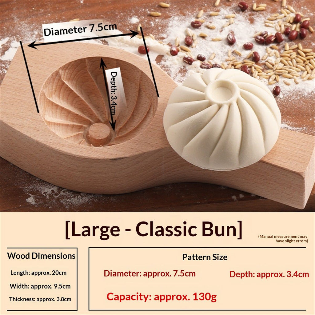 Wooden Bao Bun Maker,Baozi Maker Machine,Wooden Steam Bun Mold,This Kitchen Appliances And Gadgets Is the Best Gift for Asian Food Enthusiasts And Dumpling Maker (Ordinary Steamed Buns)