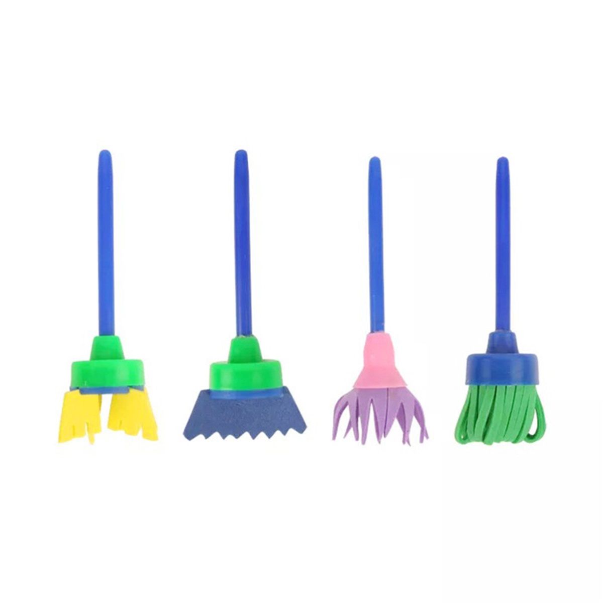 Paint Sponges for Kids,31 pcs of Fun Paint Brushes for Toddlers.Coming with Roller,Flower Pattern Brush, Brush Set, Long Sleeve Waterproof Apron with  Roomy Pockets