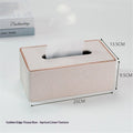 Fashion Leather Tissue Box Holder,Rectangular Tissue Box Cover for Bathroom Dresser Night Stand,Napkin Box Drawer Paper Dispenser,Home Office car Tissue Holder with Magnetic Bottom (Beige)