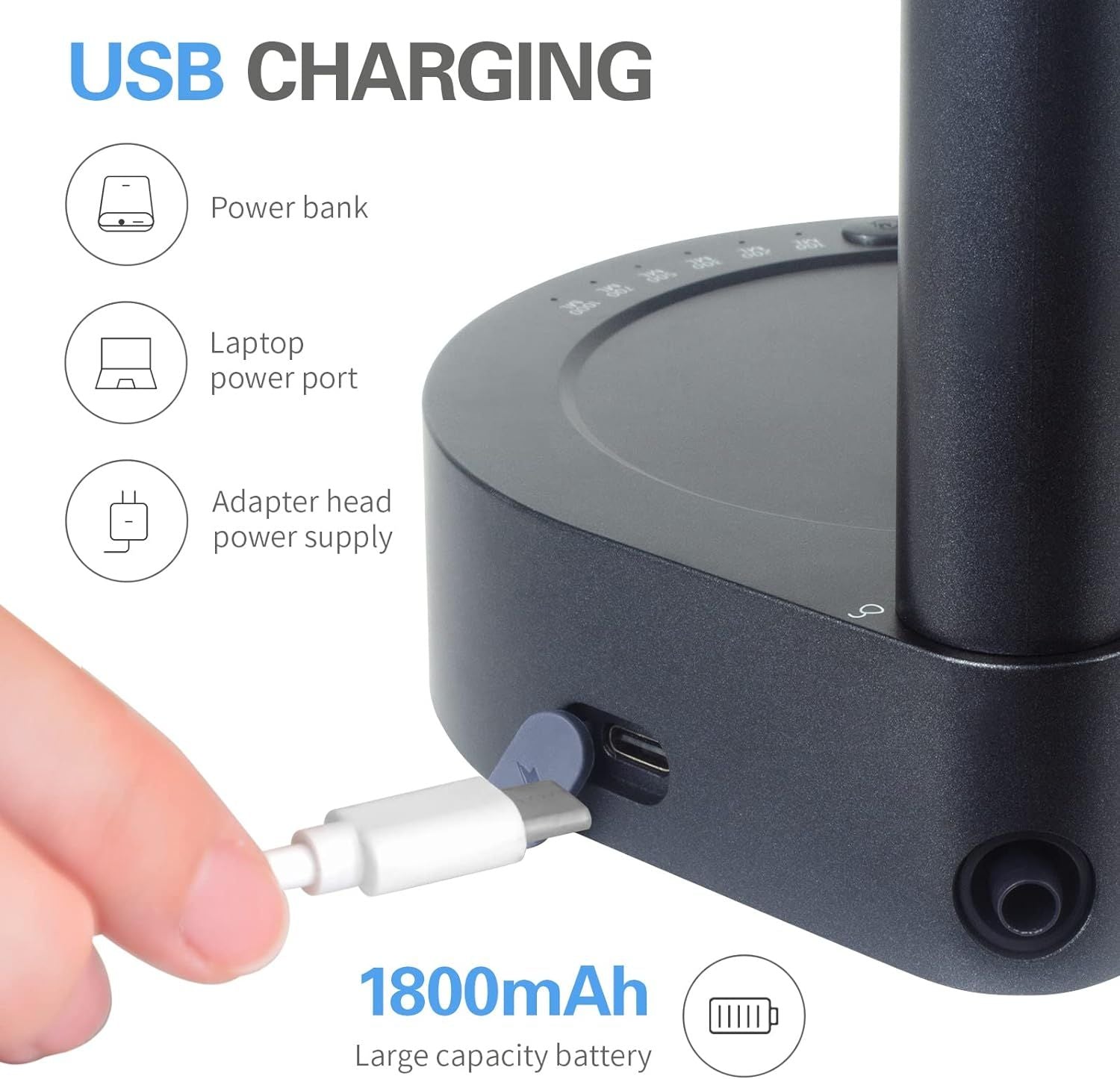Desktop Water Bottle Dispenser, Portable Electric Water Bottle Pump Countertop for 5 Gallon & Universal Bottles, USB Charging Automatic Water Jug Dispenser for Bedside, Home, Office, Outdoor