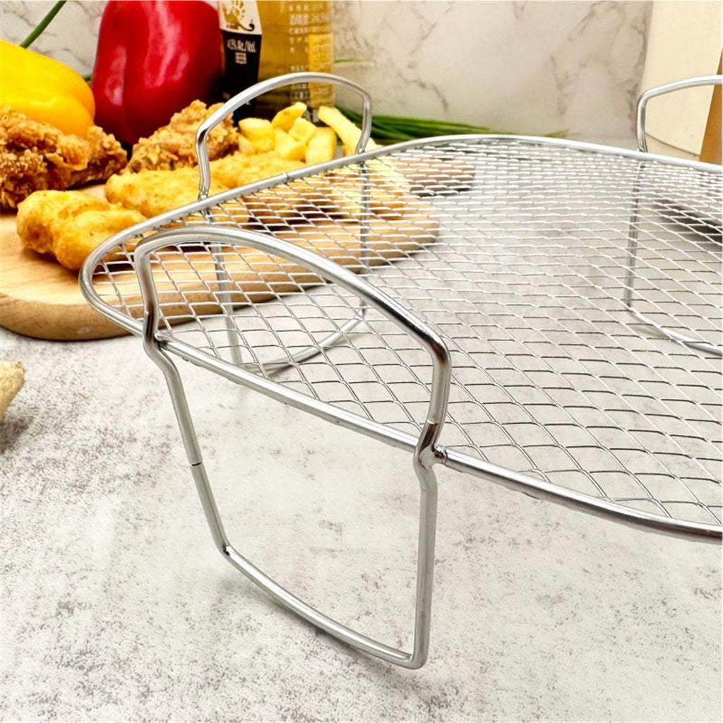 8 Inch Square Air Fryer Rack, Stainless Steel Dehydrator Rack, Square Air Fryer Accessories Stainless Steel Cooking Dehydrator Rack Toast Rack, Air Fryer Accessories,