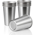 Stainless Steel Kids Cups 7 oz - Stainless Steel Small Children Cups for Home & Outdoor Activities, BPA Free Unbreakable Premium Stackable Metal Drinking Glasses (12-Pack)