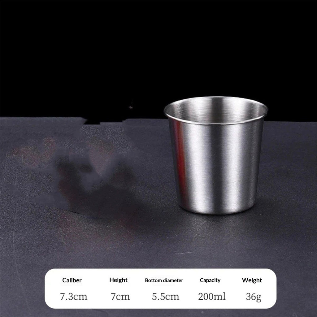 Stainless Steel Kids Cups 7 oz - Stainless Steel Small Children Cups for Home & Outdoor Activities, BPA Free Unbreakable Premium Stackable Metal Drinking Glasses (12-Pack)