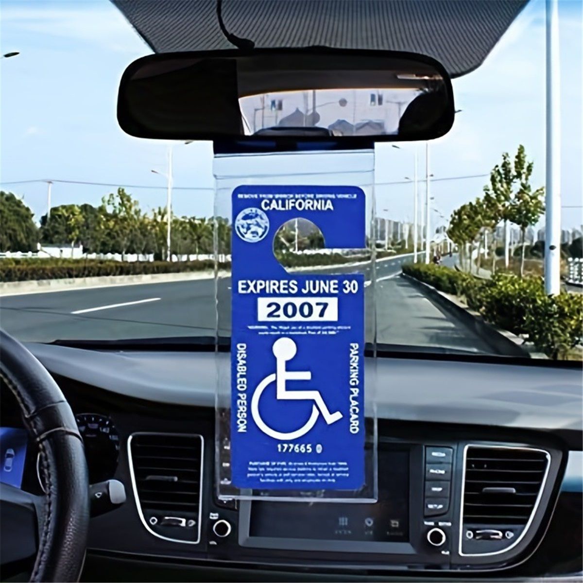 Handicap Parking Placard Holder, Ultra Transparent Disabled Permit Protective Cover with Large Hanger  (Set of 10)（Excluding cards）