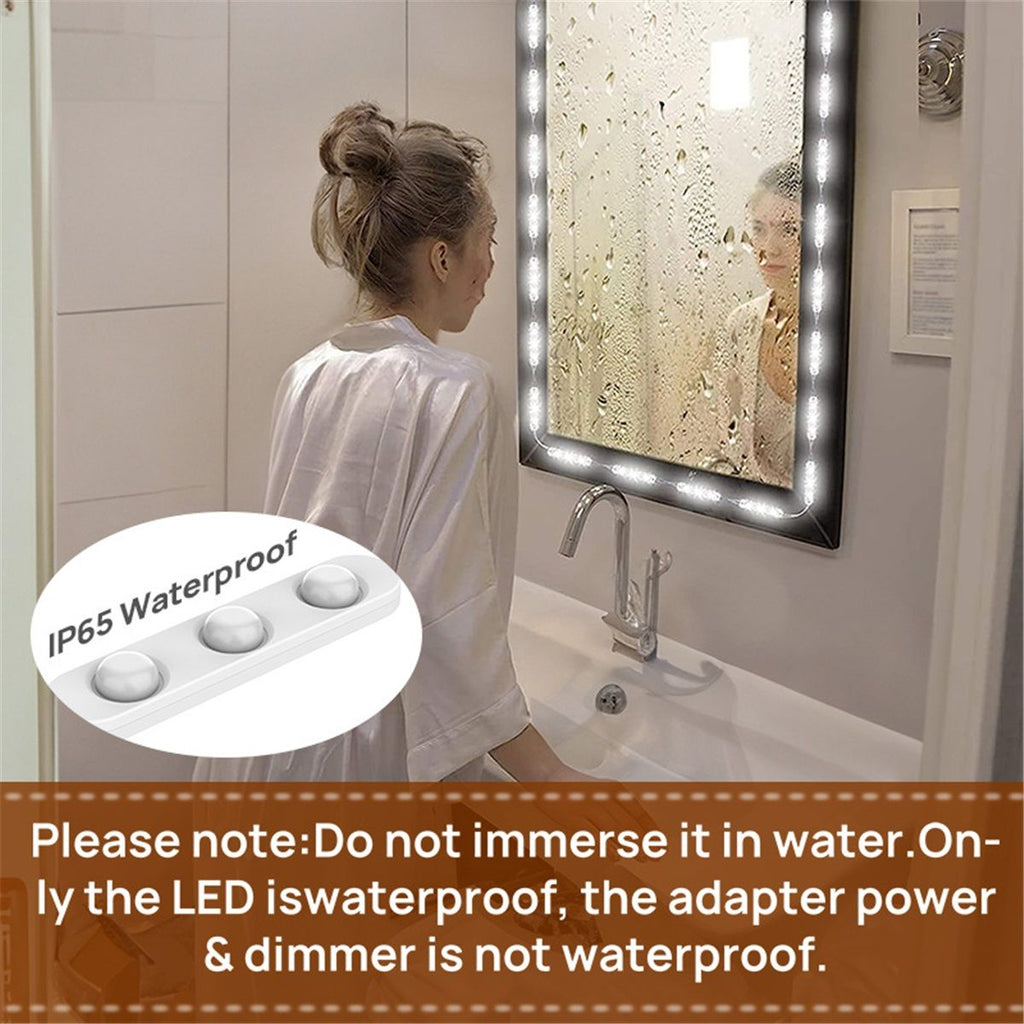 14 Bulb Vanity Lights for Mirror, Plug-in Power Adapter & Touch Dimmer, 3000-7000 K, (Mirror Not Included)