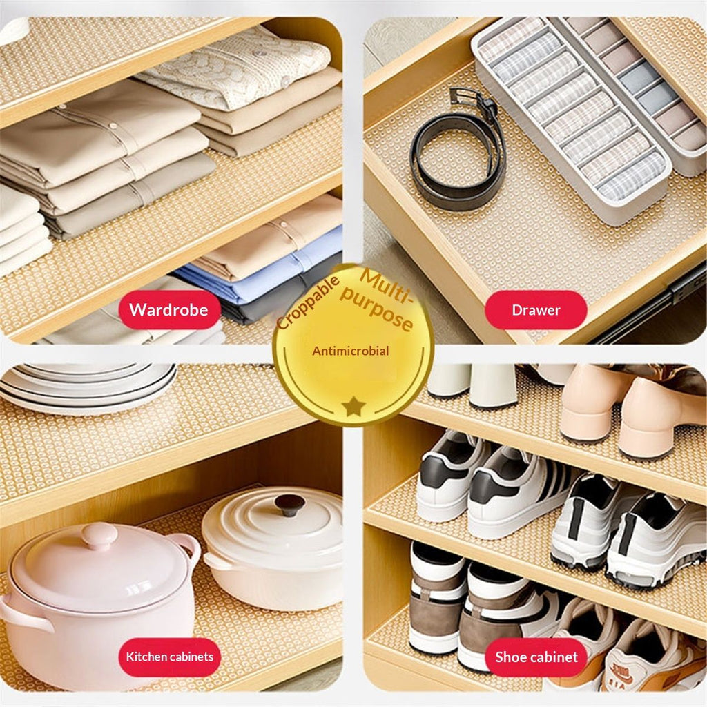 Shelf Liners, 12 in*32.8 ft  Kitchen Drawer Mats, Non-Adhesive EVA Cupboard Protector, Cabinet Lining, Refrigerator Liner (Clear Dot)