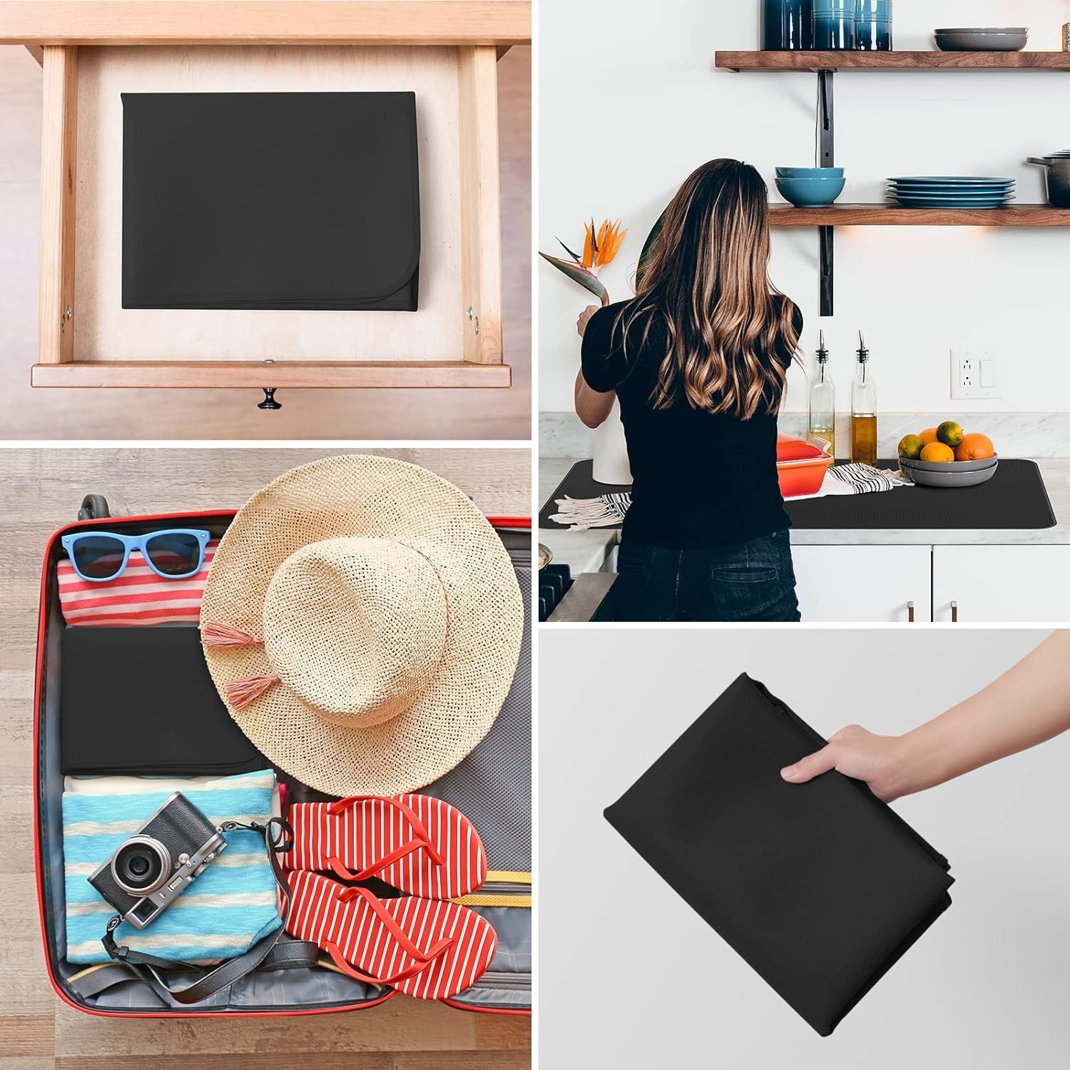 Fireproof and Waterproof Stove Top Covers, 20×30.7 inch Electric Stove Cover Mat, Glass Top Stove Cover - Ceramic Glass Cooktop Protector - Flat Top Oven Cover, Black