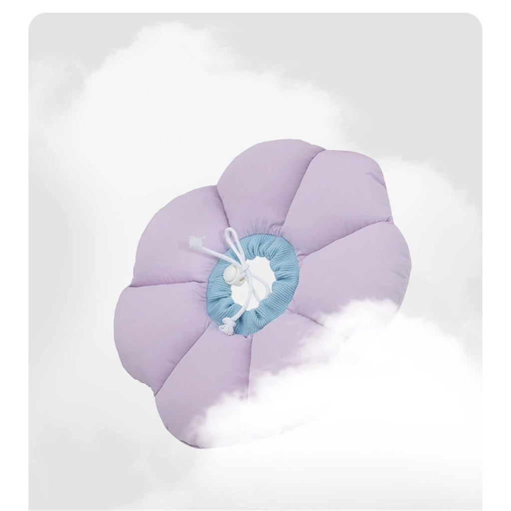 Cat Cone Collar,Cute Waterproof Cat Recovery Collar,Anti-Bite Lick Wound Healing Safety Elizabethan e Collar for Cats,Purple Flower All-Season Style…