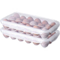 2 Pack Covered Egg Holders For Refrigerator, Plastic Storage Container/ Deviled Egg Tray Carrier with Lid Fits (Can hold 36 eggs)
Only tray