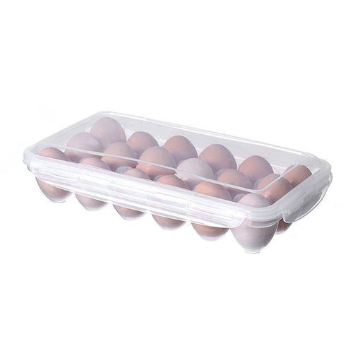 2 Pack Covered Egg Holders For Refrigerator, Plastic Storage Container/ Deviled Egg Tray Carrier with Lid Fits (Can hold 36 eggs)
Only tray